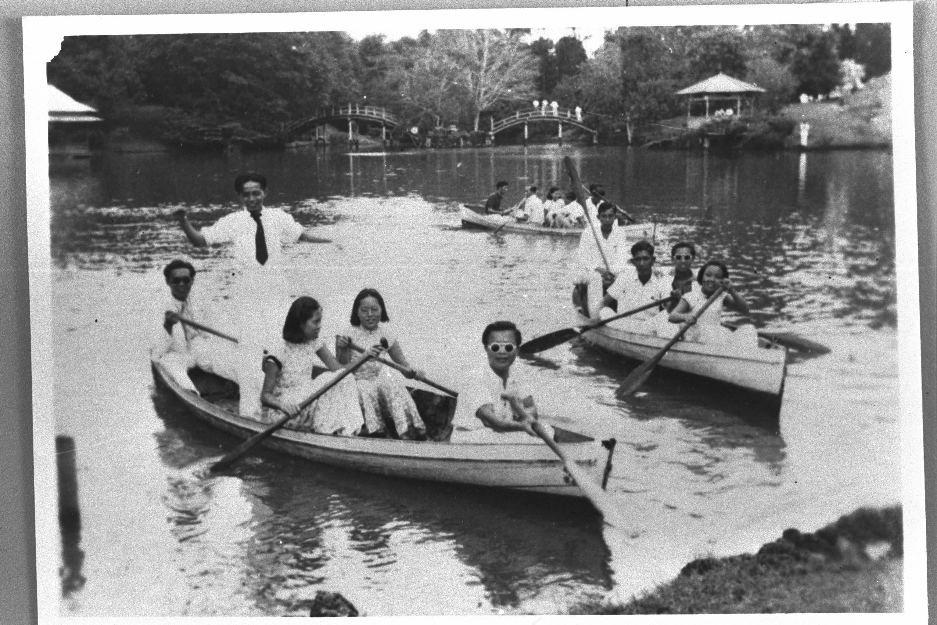 Boating at Alkaff Lake Garden, 1950s